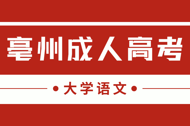 2021年亳州成人高考专升本《大学语文》日常模拟一