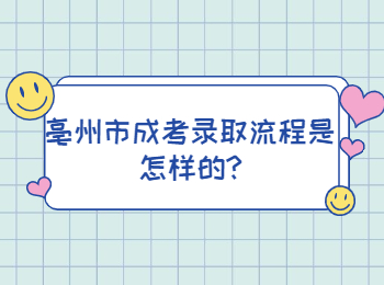 亳州市成考录取流程是怎样的